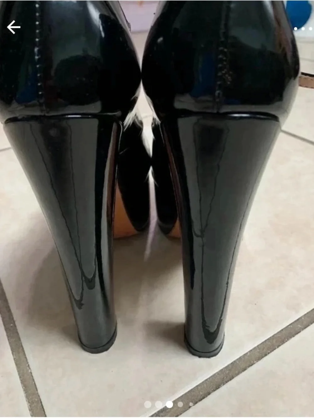 Black Patent Mary Jane Platform Heels sz 9